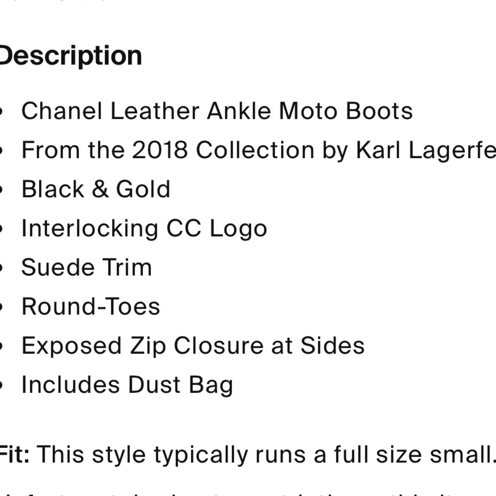 Authentic CHANEL Interlocking CC Logo Moto Boots - Picture 15 of 15